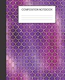 Composition Notebook: Faux Iridescent Mermaid Scales Glam College Ruled Notebook Lined School Journal