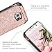 BENTOBEN Galaxy S6 Case, 2 in 1 Luxury Glitter Bling Hybrid Slim Hard PC Cover with Sparkly Shiny Faux Leather Chrome Shockproof Protective Case for Samsung Galaxy S6 G920, Rose Gold