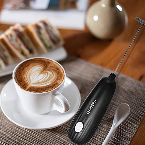 Gifbera Coffee Mixer Milk Frother Handheld Electric Battery Operated Foam Maker for Coffee Lattes, Cappuccino, Hot Chocolate, Frappe, Drink Mixer With Durable Stainless Steel Whisk, FDA Approved