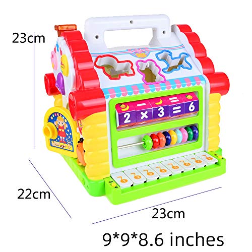 Multifunctional Musical Toys Colorful Baby Fun House Musical Electronic Geometric Blocks Sorting Learning Educational Toys