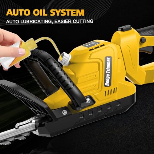 Hedge Trimmer Cordless Compatible with DEWALT 20V MAX Battery, 20-Inch Cordless Hedge Trimmer, Electric Brushless Bush Shrub Trimmer, 2/3'' Cutting Capacity, Lightweight & Rotatable Handle(No Battery)