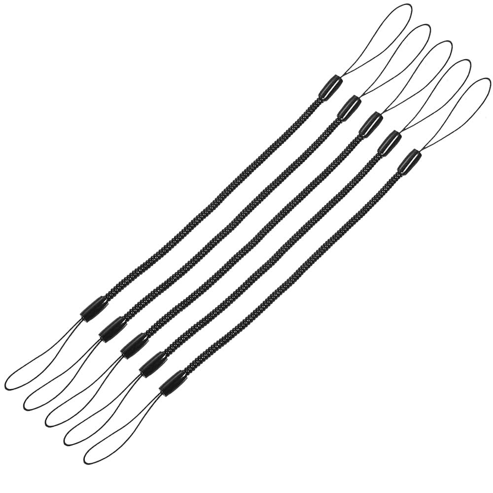 TECHGEAR Stylus Tether, [5 Pack] 6" Retractable Spring Coil Strap, Elastic Coil Lanyards, Tether Strings Cord, Coiled Strap/Generic Stylus Bungee Cord for Stylus Touch Pens/Pencils