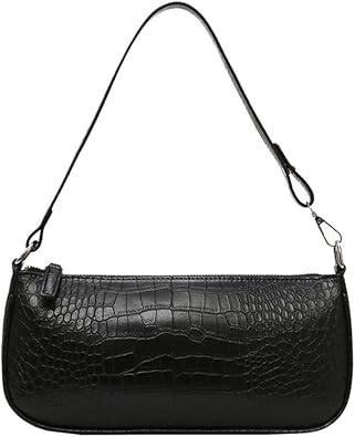 croc effect baguette bag