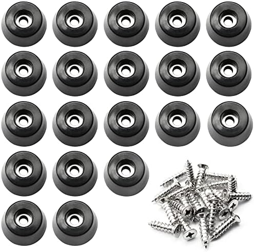 50-Pack Cutting Board Rubber Feet - Small Round Non-Marketing Feet With Screws