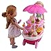 ZWSISU Doll Ice Cream cart for American 14inch Girl Doll Wellie wishers ,Doll Accessories