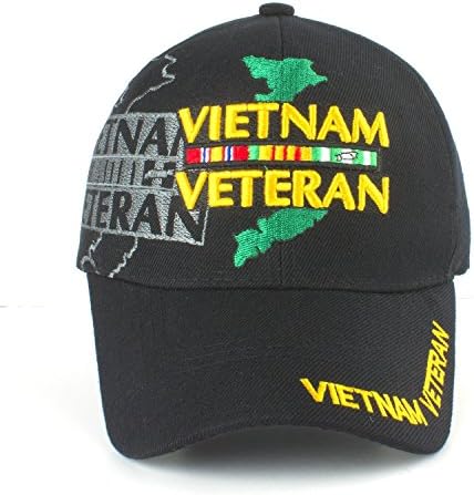 U.S. Army, Navy, Airforce, Veteran Military Cap Velcro Multi Color (Vietnam Veteran 1)