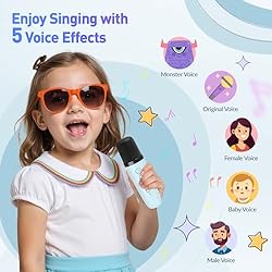Karaoke Machine, Portable Bluetooth Speaker with 2
