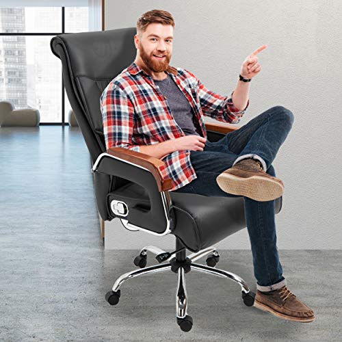 Halter Executive Office Chair High Back Reclining Executive Desk Chair, Bonded Leather