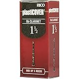 Rico Plasticover Bb Clarinet Reeds, Strength 1.5, 5-pack