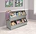 Badger Basket Stackable 3-Bin Storage Cubby - Modular Toy and Craft Organizer with Wide Mouth Bins, Expandable Design, Solid Panel Construction - Compatible with Other Units - Silver