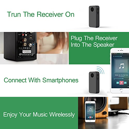 Mini Bluetooth Audio Receiver Car Kit,INorton 3.5mm Portable Rechargeble Bluetooth Receiver, Stereo Audio A2DP Music Transmitter Adapter for TV DVD Car MP3 MP4