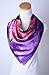 Large Square Satin Silk Like Lightweight Scarfs Hair Sleeping Wraps for Women Blue Violet Flowers