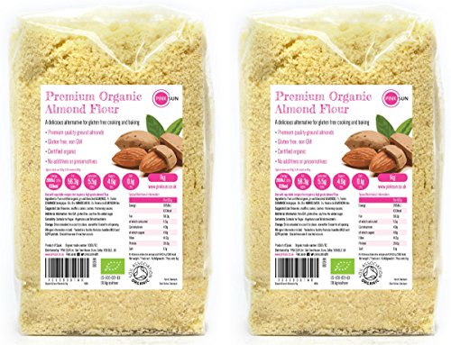 [- Organic Ground Almonds 1kg (or 2kg 3kg, 5kg) Almond Flour 1000g Low Carb Blanched Meal for Glute