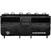 Race Face T3 Tailgate Pad Black, Mid-Size | Raceface T3 Tailgate Pad for Mid-Size Pickup Trucks | Adjustable Bike Carrier, Foam Padding, Durable PVC