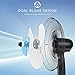 Best Choice Products 16in Adjustable Oscillating Standing Pedestal Fan w/ 7.5 Hour Timer, Double Blades, Remote Control, 3 Fan Modes, Front/Back Tilt, Black