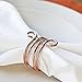 Alchemade Set of 4 Copper Wire Napkin Rings - Elegant Napkin Rings Holders for Thanksgiving, Christmas, Holidays, Weddings, Parties, Events and Special Dinners