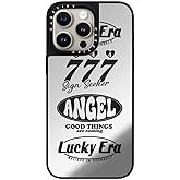 CASETiFY Mirror iPhone 15 Pro Max Case [Reflective / 4.9ft Drop Protection/Compatible with Magsafe] - Angel Baby! - Silver on Black
