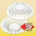 DANCO Universal Bathroom Sink Suction Cup Hair Catcher Strainer and Snare | For Pop-Up Stoppers | White | 2 Pack (10769)