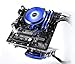 upHere ACC92BE CPU Air Cooler with 120mm PWM Blue Led Fan,Anodized Black Aluminum fins