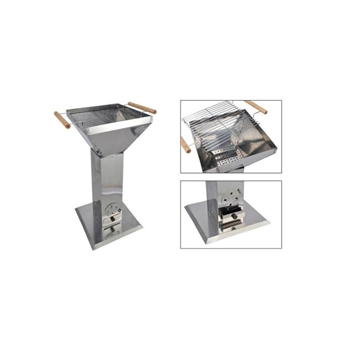 Funnel BBQ Stainless Steel Square Size 38x38x24,5 cm Amazon.co.uk