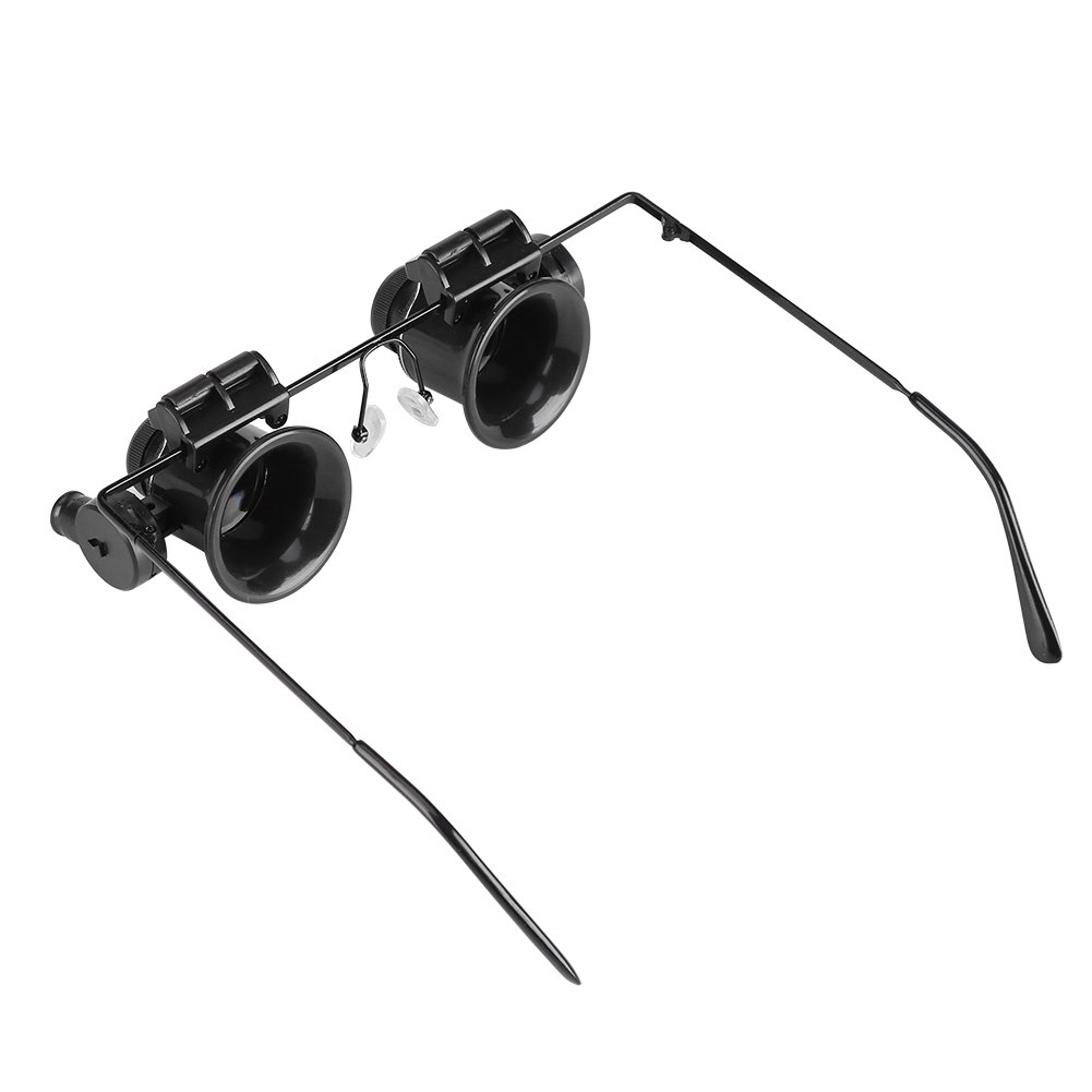 Loupe Glasses Magnifying Glasses with Light Headband Magnifier with LED Illuminated for Jewellery Repair Watch, 20xMagnifying Magnifier Jewellery Tool, LED Light Lens Loupe