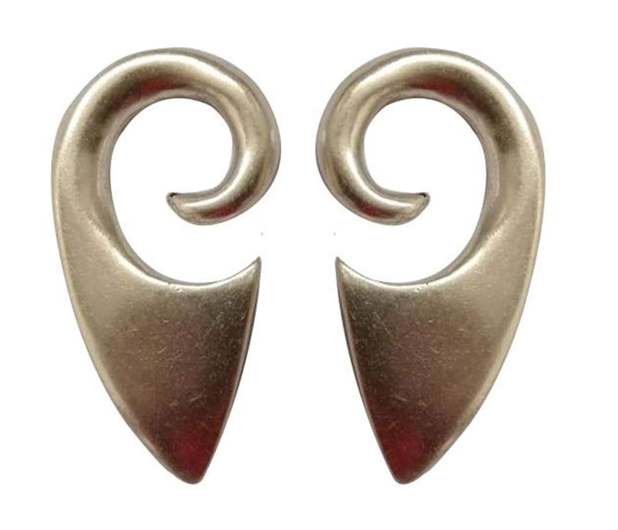 Silver plated Ear Weights for Stretched Lobes - Two Earring Plugs"CELTIC"- Unique original model handmade by Italian craftsman - h 1,89 inch
