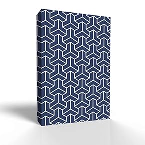 White Glaze and Blue Pattern Home Artwork for...