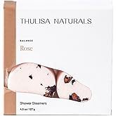 Thulisa Naturals Rose Shower Steamers Aromatherapy | Organic Shower Bombs with Essential Oils | Self Care Christmas Birthday & Spa Gifts for Women & Men | Stocking Stuffers | 4 Pack