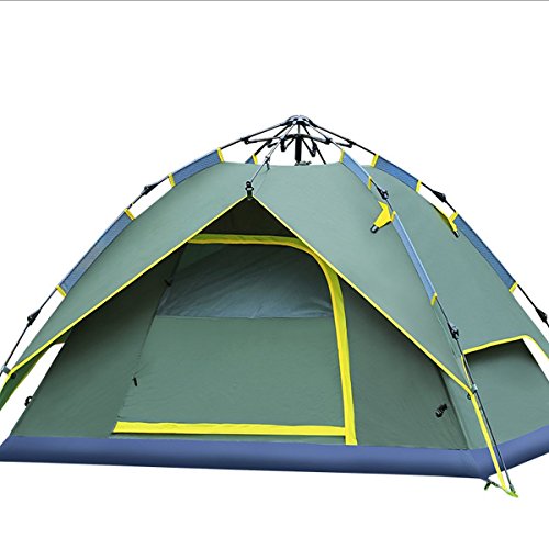 Hydraulic Canopy Tent for Camping Automatic Waterproof Hydraulic Tents 3-4 Person Canopy Easy to Set up and package Green By Qisan