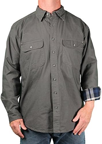 Tallwoods Men's Flannel Lined Shirt, Magnet, Size Large