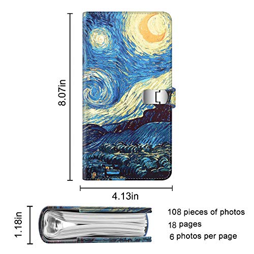 Fintie Wallet Photo Album for Fujifilm Instax - 108 Pockets [Snap Fastener] Photo Album for Fujifilm Mini 9 Mini 8+ Mini 90 Mini 26+, HP Sprocket, Polaroid Camera 3-Inch Film (Starry Night) - Thumbnail 5