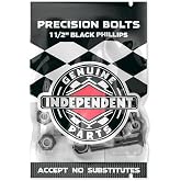 Independent Genuine Parts Cross Bolts Standard Phillips Skateboard Hardware (Black/Black, 1 1/2")