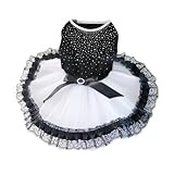 WXBUY Glitter Bow Lace Dog Tutu Dress Bubble Skirt Pet Clothes Puppy Costume L by WXBUY