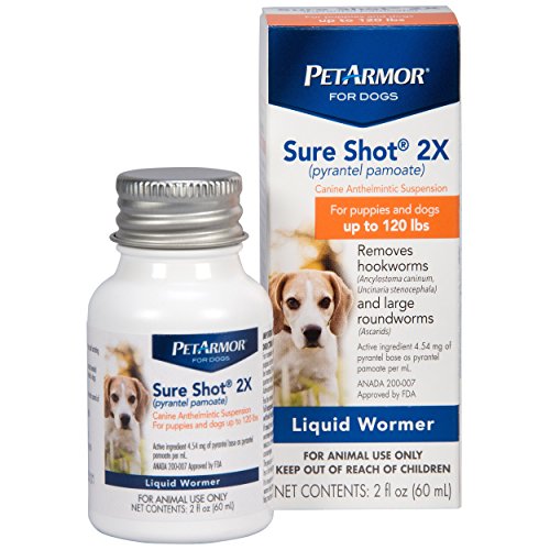 PETARMOR Sure Shot 2X (pyrantel pamoate) Liquid Dewormer for Dogs, 2