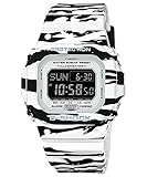 Casio G-Shock BLACK AND WHITE Series TIger Striped Mens Resin Watch DWD5600BW-7 Digital World Time Shock Water Resistant Alarm