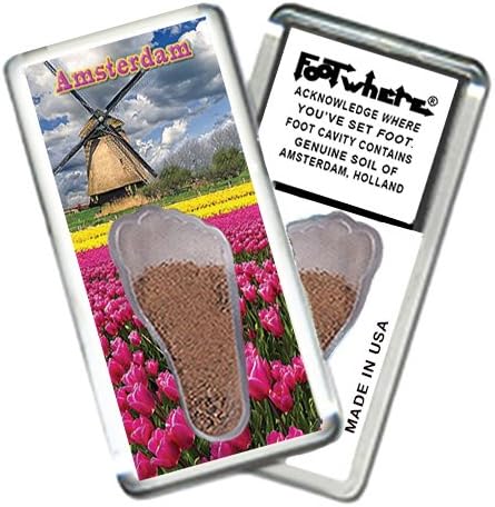 Amsterdam “FootWhere” Souvenir Fridge Magnet (AM205 - Windmill)