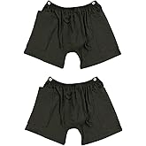 2 Pack Urine Bag Pants for Men, Incontinence Care Trousers with Double External Pockets for Catheter, Ostomy Drainage Bag Shorts(Men-M)