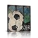 Sports Themed Canvas Wall Art for Boys Room, Baby Nursery Décor, Kids Room, Vintage Style, Soccer, Great Gift, by Green Frog Baby, Large Size 18 x 18