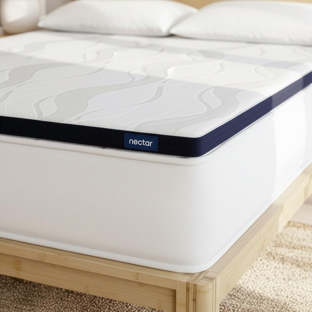 Photo 1 of Nectar Firm Mattress Topper - California King - 2" Gel Memory Foam Mattress Topper - Breathable & Comfortable - Back Pain Relief