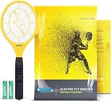 3000 Volt Electric Fly Swatter Mini Bug Zapper Outdoor | Fly Killer Indoor Electric Safe to use on Bugs Inside or Outside | Made from Durable ABS Material