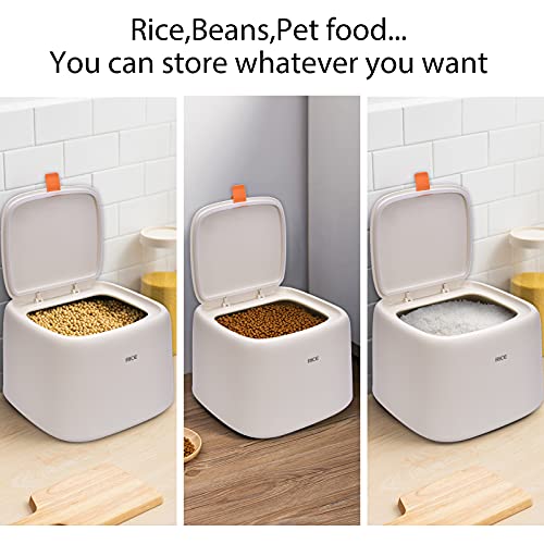 Panghuhu88 Rice Storage Container, 22 Lbs Flip Top Pet Food Storage Bin with Measuring Cup