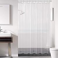 downluxe Clear Shower Curtain Liner 72x72 - PEVA 4 Gauge Light Weight,Waterproof,Odorless with Rust-Resistant Grommets…