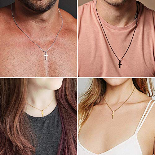 M MOOHAM Stainless Steel Cross Necklace Cross Necklace Stainless