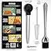 Steel Turkey Baster & Barbecue Basting Brush, with Flavor Injector and Cleaning Brush - By MiiKO