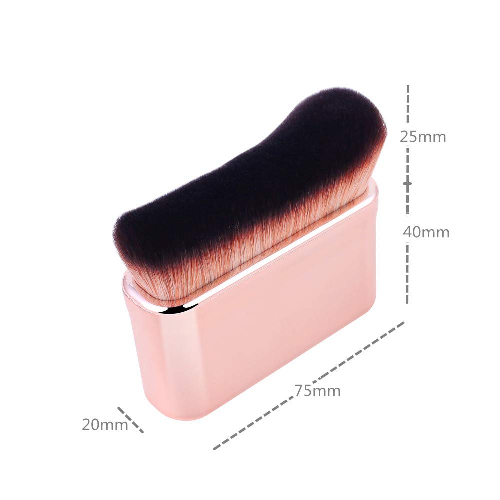 Professional Body Makeup Brush for Blending Liquid Foundation High Density Face Kabuki Brush for Body Highlighter Bronzer Shimmer Glow Concealer Cream Powder Body Brush (Rose gold): Beauty
