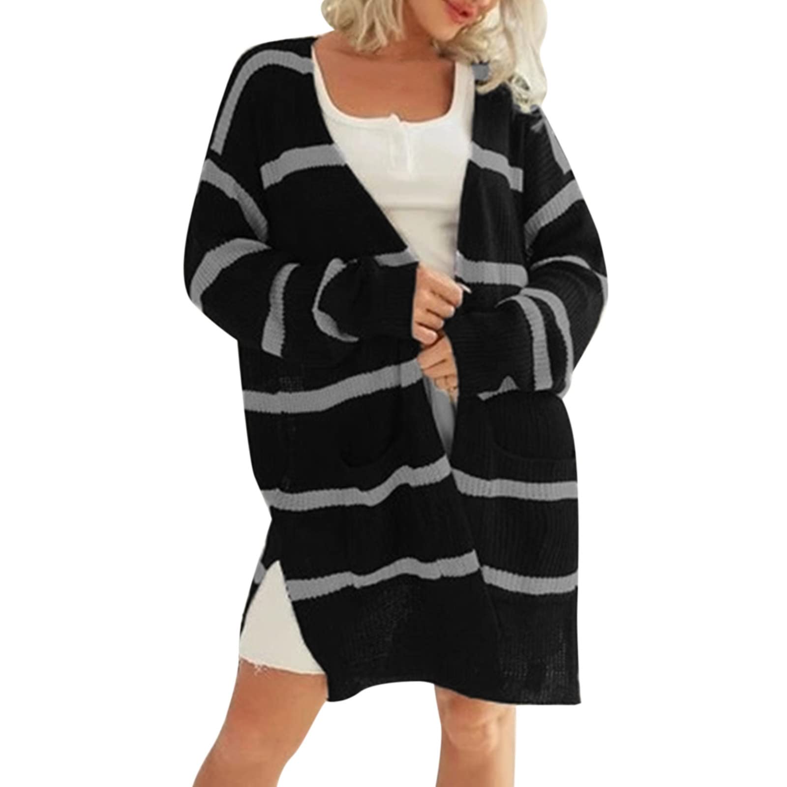 ADJHDFH Cardigan With Pockets For Women Lightweight
