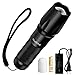 Tactical Flashlight Torch, Outlite High-Powered LED Flash Light, Rechargeable Tac Light, Water Resistant Handheld Flashlight, Zoomable and 5 Modes (Rechargeable 18650 Battery and Charger Included)