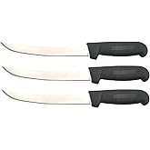 Boning Knife - Cozzini Cutlery Imports 6.5 in. Blade - Curved, Stiff - Black Fibrox Handle (3 Pack - 6.5 in. Boning)