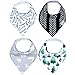 Copper Pearl Baby Bandana Drool Bibs for Drooling and Teething 4 Pack Gift Set Woodland, Soft Set of Cloth Bandana Bibs for Any Baby Girl or Boy, Cute Registry Ideas for Baby Shower Gifts