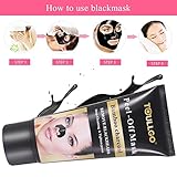 Black Peel off Mask, Blackhead Remover Mask, Charcoal Black Mask, Peel off Purifying Pore Mud, Blackhead Remover Remove Blackheads, Deep cleansing Dead Skin, Acne, Oil Control (60ml)